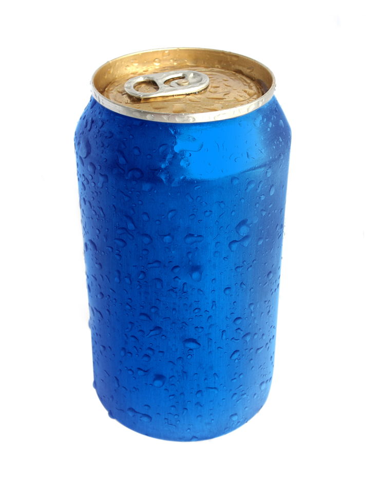 Picture Of Blue Aluminium Can
