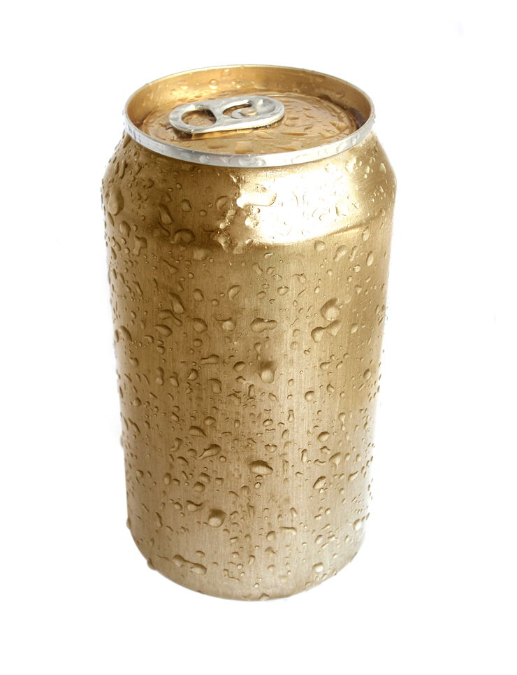 Picture Of Gold Aluminium Can