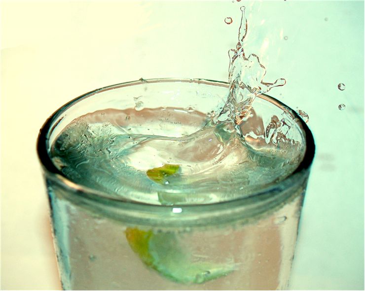 Picture Of Seltzer Water With Lemon